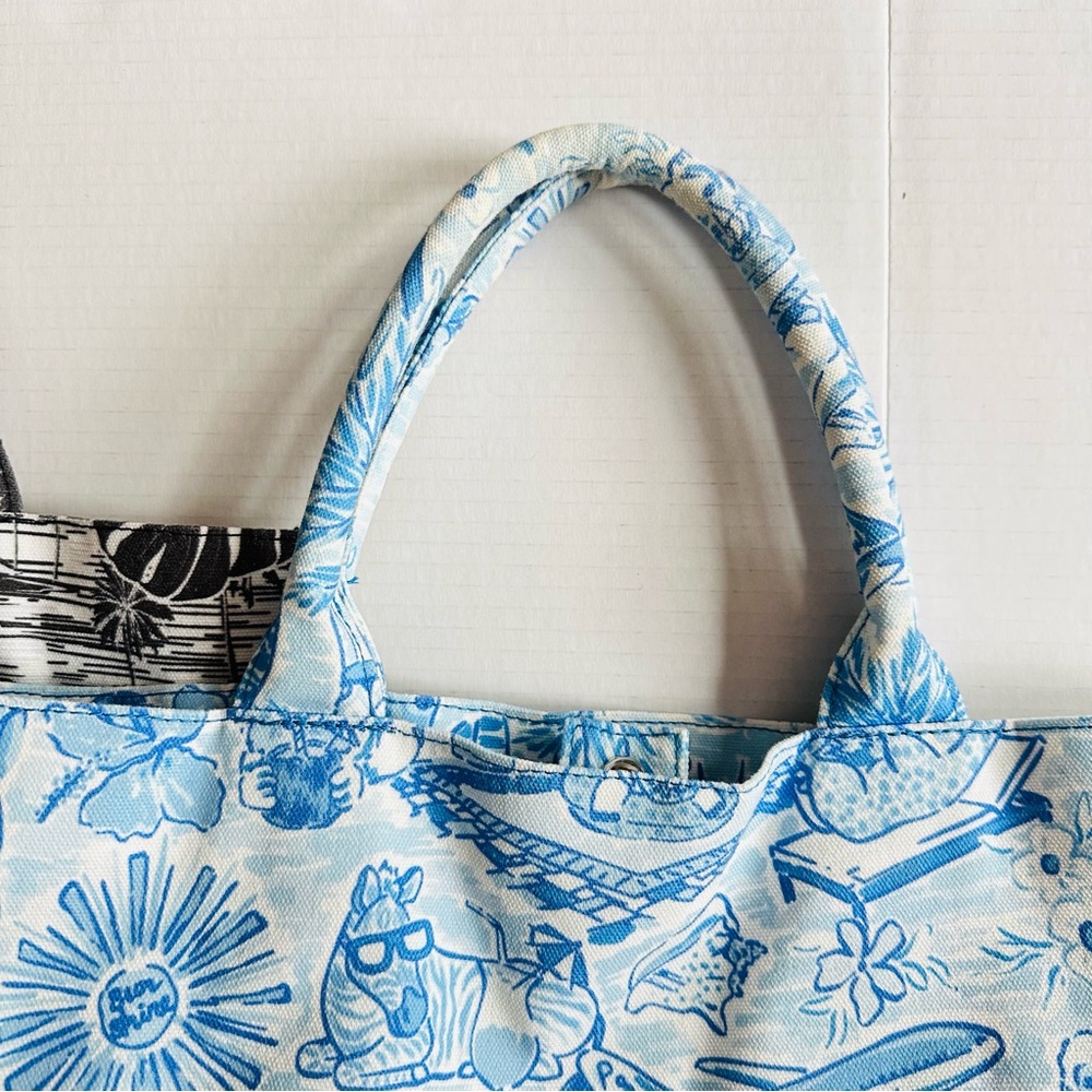 London Fog Beach Tote "Getaway" & “Beach” Summer Canvas Tote Bags - Picture 3 of 9